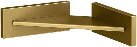 KOHLER Square Shower Foot Ledge in Vibrant® Brushed Moderne Brass