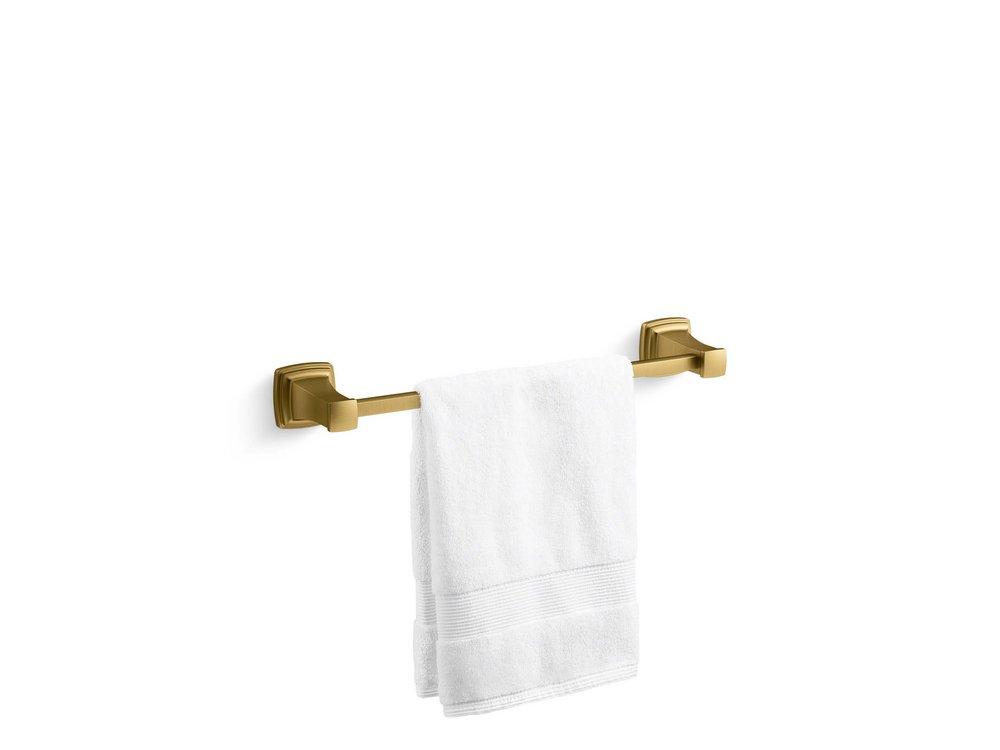 KOHLER Riff® 18 in. Towel Bar in Vibrant® Brushed Moderne Brass