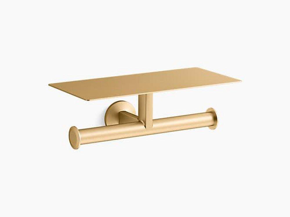KOHLER Components® Wall Toilet Tissue Holder in Vibrant® Brushed Moderne Brass
