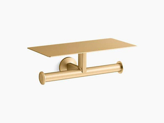 KOHLER Components® Wall Toilet Tissue Holder in Vibrant® Brushed Moderne Brass