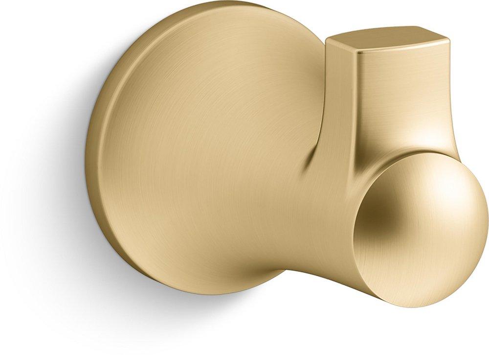 KOHLER Tempered® 1-Hook Robe Hook in Vibrant® Brushed Moderne Brass