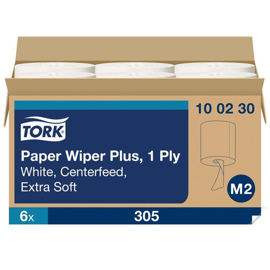 TORK WIPER PLUS 1-PLY WHIT 6/CA