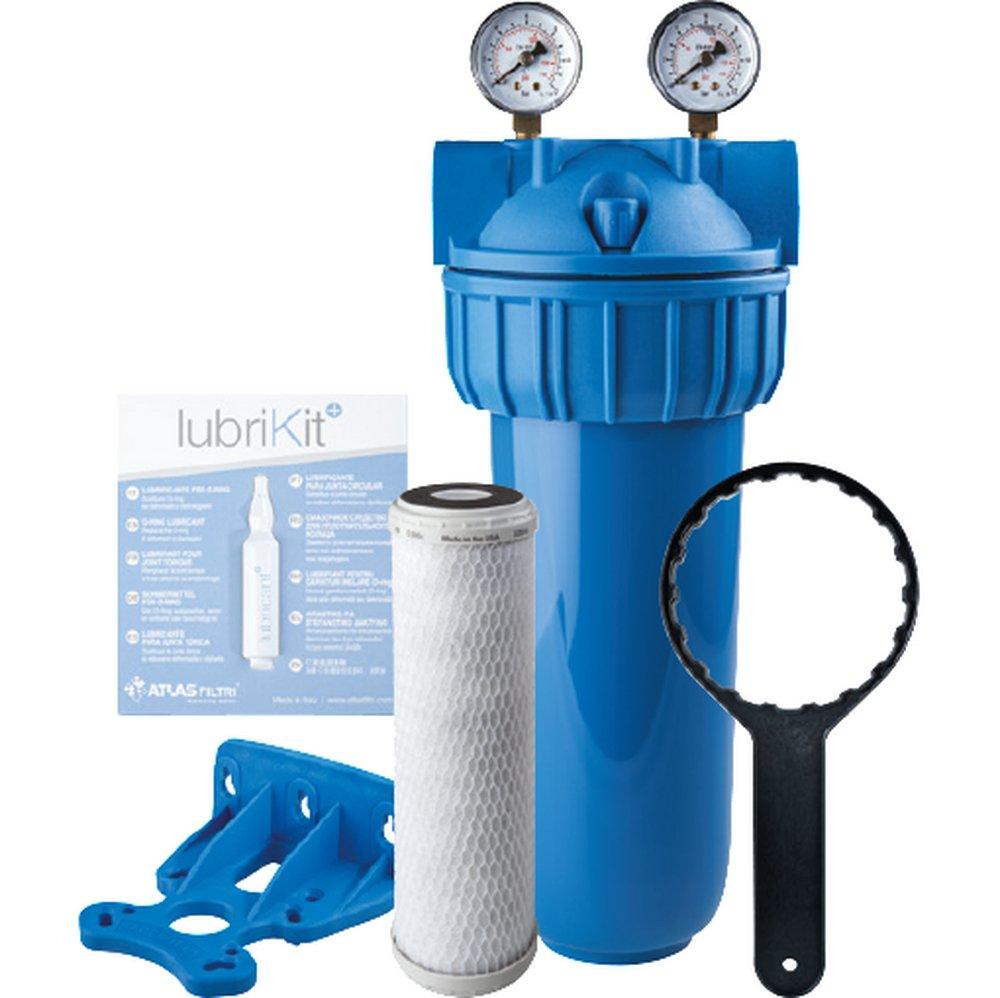 Atlas Filtri 3P Mono 10 in. 0.5 Micron Under-Counter Lead Reduction Cartridge, 3/4 in. NPT, 2 Gauges