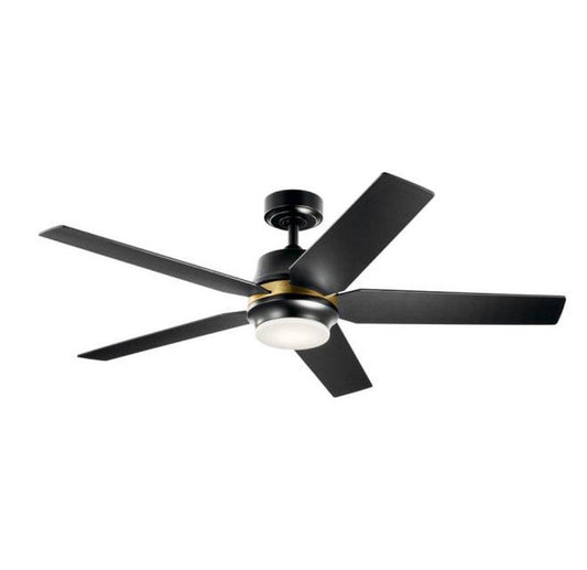 Kichler Lighting Maeve™ 52 in. 5-Blade Indoor/Outdoor Ceiling Fan in Satin Black