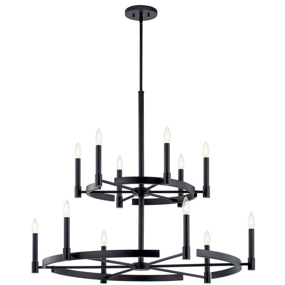 Kichler Lighting Tolani 60W 12-Light Chandelier in Black