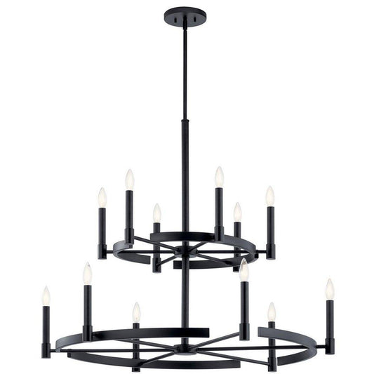 Kichler Lighting Tolani 60W 12-Light Chandelier in Black