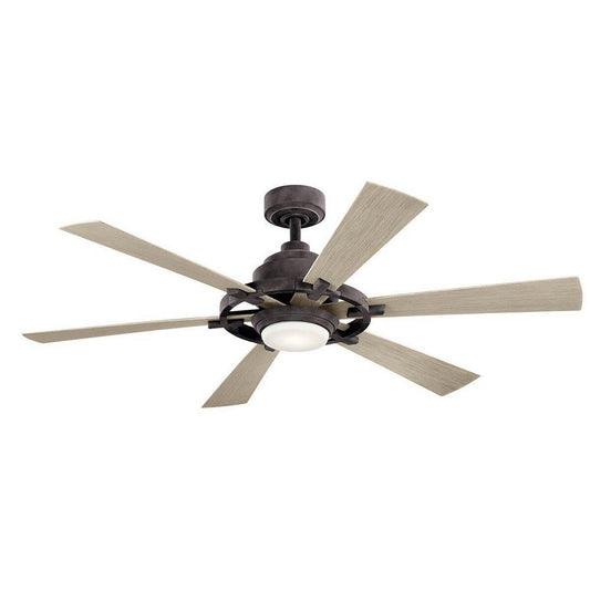 Kichler Lighting Gentry 52 in. 6-Blade Indoor and Outdoor Ceiling Fan in Weathered Zinc