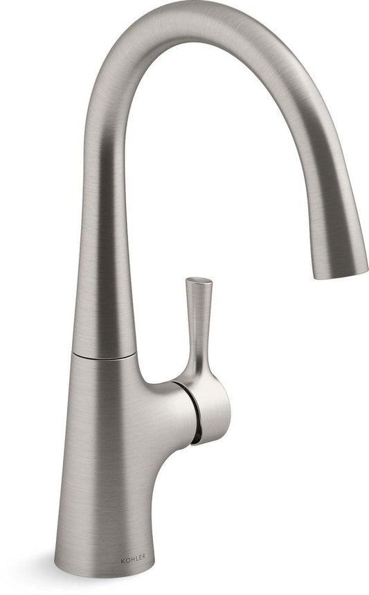 KOHLER Tempered® Single Handle Bar Faucet in Vibrant® Stainless