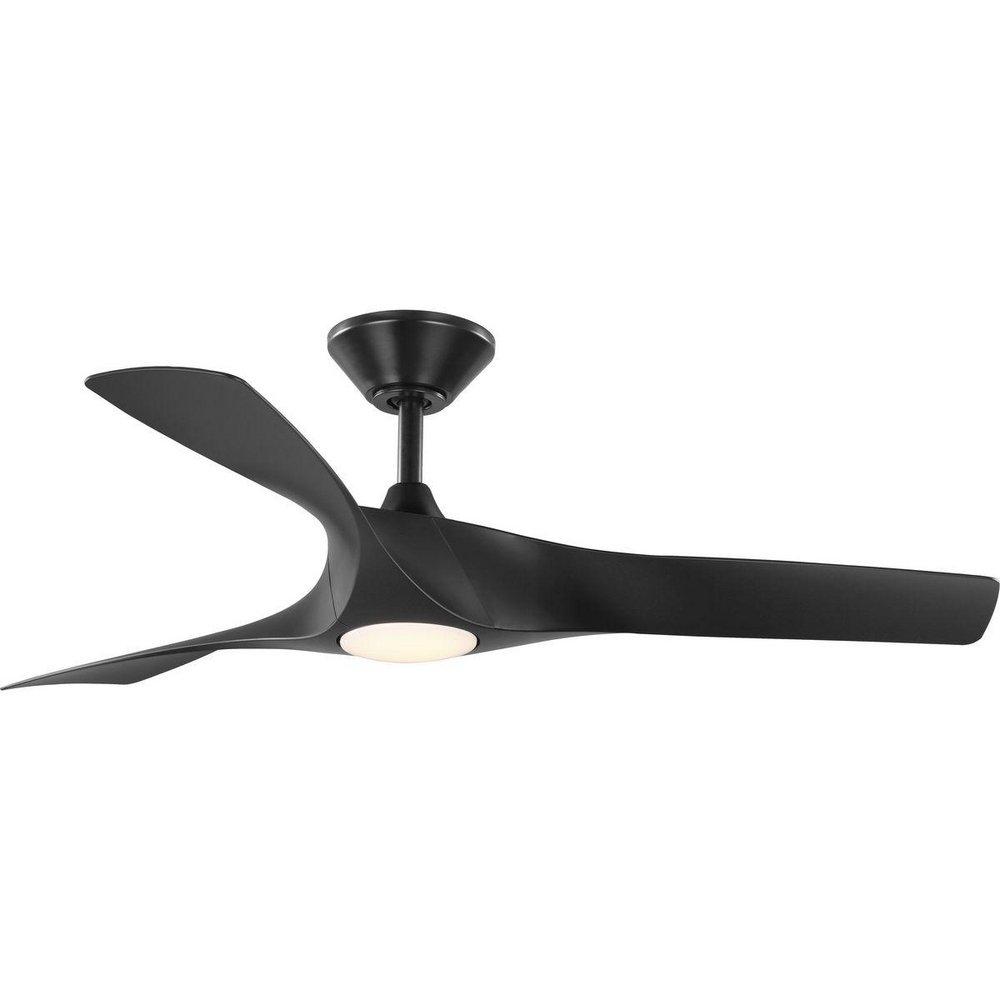 Progress Lighting Ryne 52 in. 3-Blade Indoor/Outdoor Ceiling Fan in Black