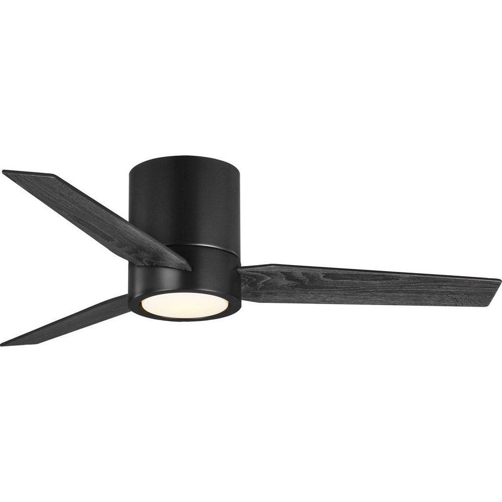 Progress Lighting Braden 44 in. 3-Blade Indoor Hugger Ceiling Fan in Matte Black