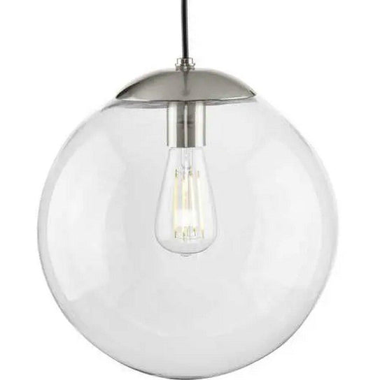 Progress Lighting Atwell 60W 1-Light Medium E-26 Incandescent Pendant Light in Brushed Nickel