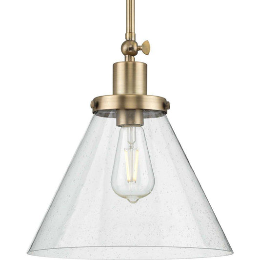 Progress Lighting Hinton 100W 1-Light Medium E-26 Incandescent Pendant Light in Vintage Brass