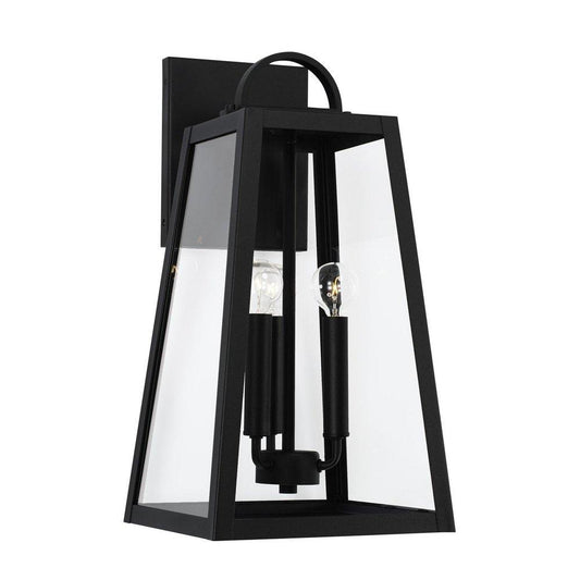 Capital Lighting Leighton 60W 3-Light 19-1/2 in. Outdoor Wall Sconce in Black