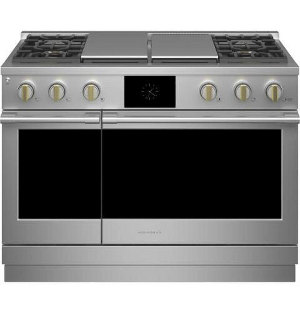 35-1/4 x 47-7/8 x 28-1/2 in. 23000 BTU 8.25 cu. ft. 4-Burner Sealed Dual Fuel Freestanding Range in Stainless Steel