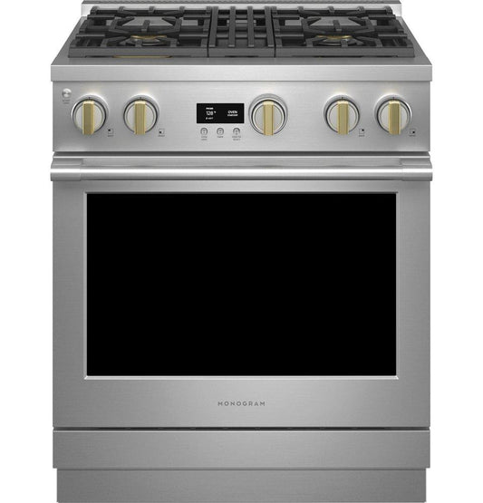 29-7/8 x 35-1/4 in. 21000 BTU 5.7 cu. ft. 4-Burner Sealed Gas Freestanding Range in Stainless Steel