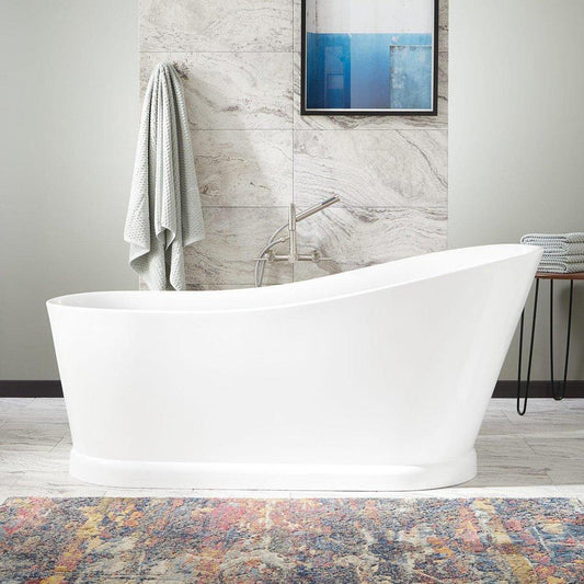 Signature Hardware Northwich 67 x 31-1/2 in. Freestanding Bathtub with End Drain in White