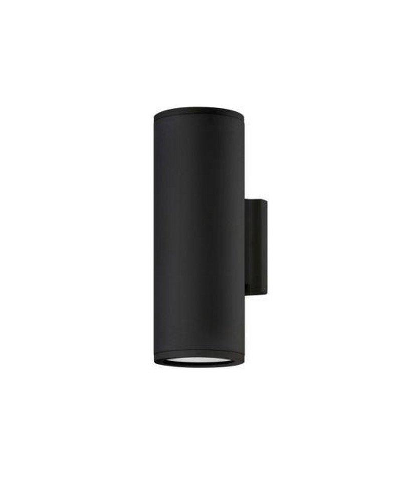 Hinkley Silo 6.5W 2-Light 12 in. Outdoor Wall Sconce in Black