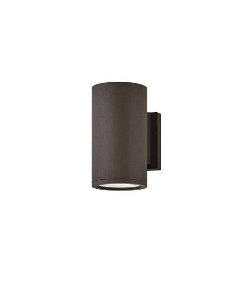 Hinkley Silo 50W 1-Light 8 in. Outdoor Wall Sconce in Architectural Bronze