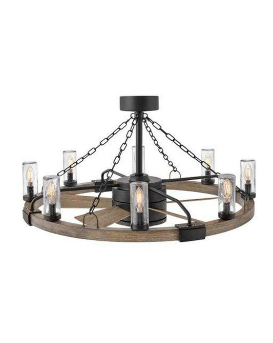 Hinkley Sawyer 28 in. 5-Blade Indoor/Outdoor Ceiling Fan in Matte Black