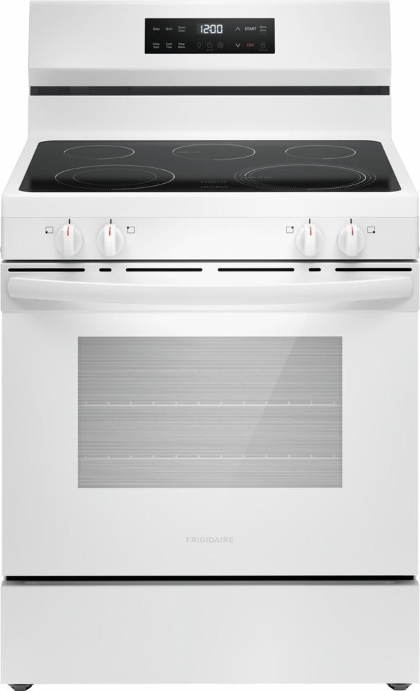 30 x 47-3/4 in. 5.3 cu. ft. Radiant Electric Freestanding Range in White