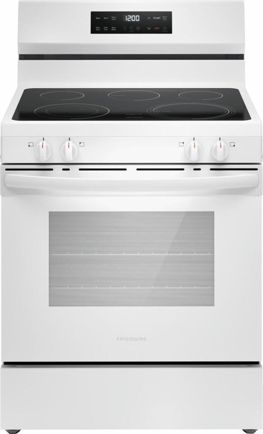 30 x 47-3/4 in. 5.3 cu. ft. Radiant Electric Freestanding Range in White