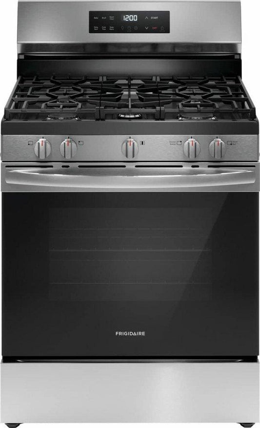30 in. 5-Burner Natural Gas Freestanding Range in Stainless Steel