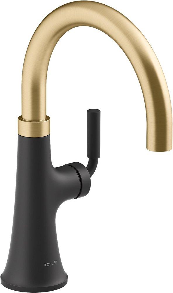 KOHLER Tone™ Single Handle Bar Faucet in Matte Black/Modern Brass