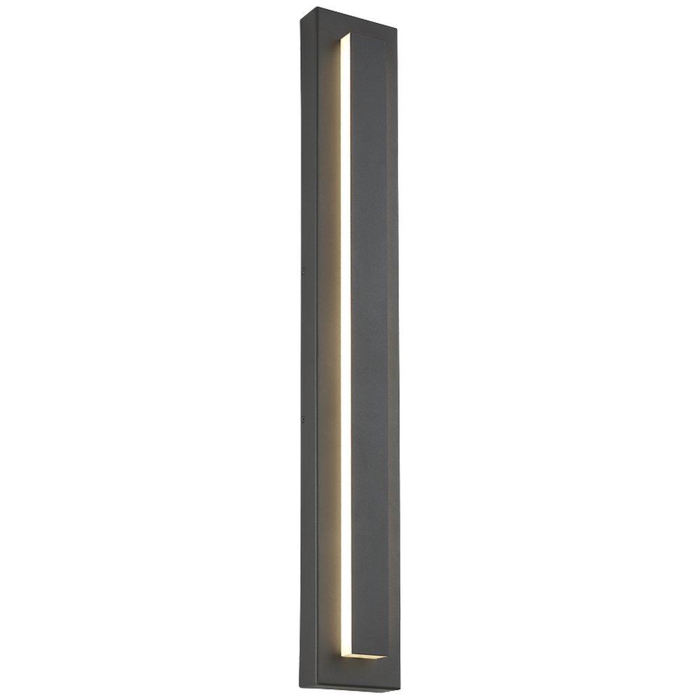 Visual Comfort & Co. Modern Aspen 48W 1-Light 36 in. Outdoor Wall Sconce in Charcoal