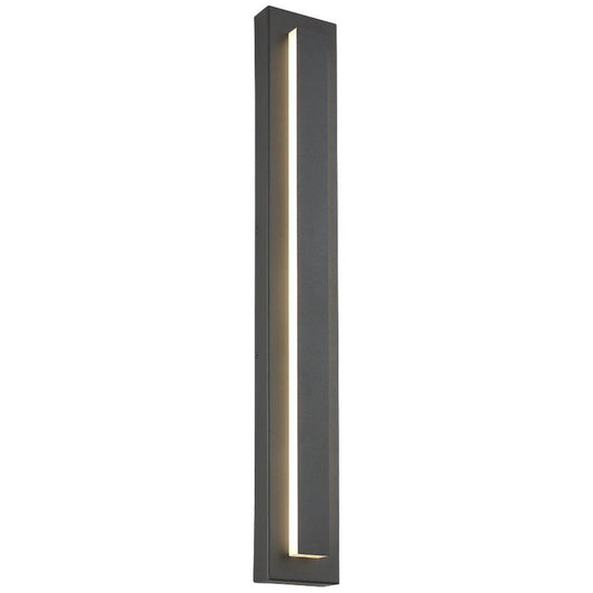 Visual Comfort & Co. Modern Aspen 48W 1-Light 36 in. Outdoor Wall Sconce in Charcoal