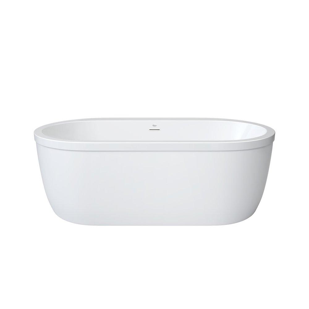 PROFLO® Borealis 66 x 36 in. Freestanding Bathtub with Rear Center Drain in White