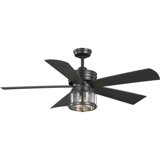 Progress Lighting Midvale 56 in. 5-Blade Indoor/Outdoor Ceiling Fan in Blistered Iron