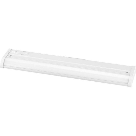 Progress Lighting Hide-A-Lite 18 in. 6.5W 1-Light Integrated LED Under Cabinet Lighting in Satin White