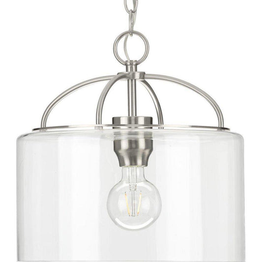 Progress Lighting Leyden 60W 1-Light Medium E-26 Incandescent Pendant Light in Brushed Nickel