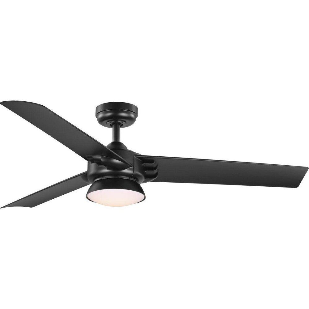 Progress Lighting Edwidge 52 in. 3-Blade Indoor/Outdoor Ceiling Fan in Black