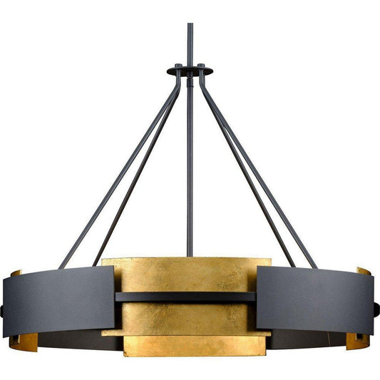 Progress Lighting Lowery 60W 6-Light Medium E-26 Incandescent Pendant Light in Textured Black