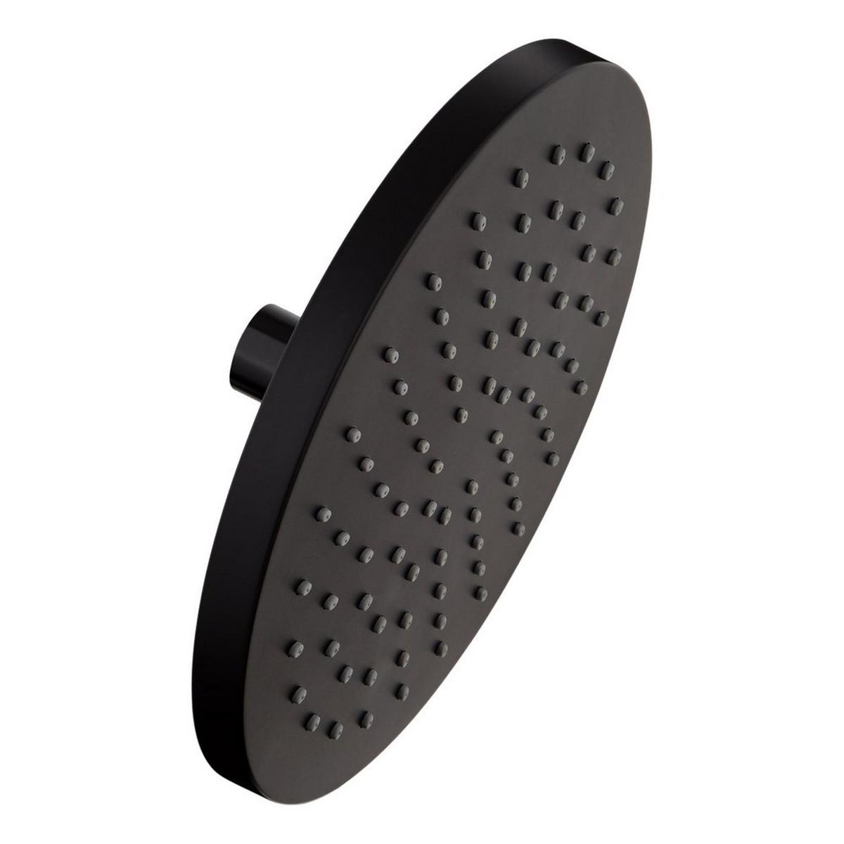 Signature Hardware Drea Pressure Balanced Shower System in Matte Black with Shower Head, Shower Arm, and Valve Trim