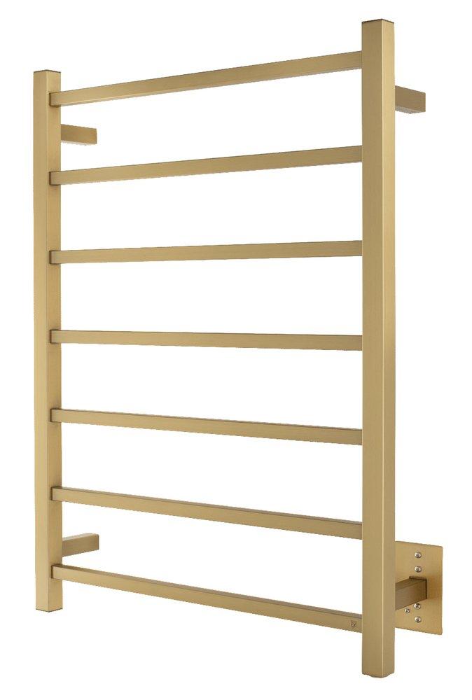 WarmlyYours Tahoe 23-3/50 x 31-1/2 in. Wall Mount Towel Warmer in Gold Stainless