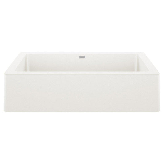 BLANCO Vintera 30 in. Farmhouse Silgranit Single Bowl Kitchen Sink in White