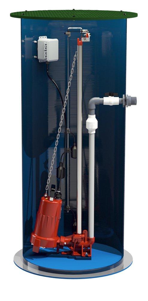 Liberty Pumps 3000 Series 30 in. x 60 in. 2 HP Pre-Assembled Simplex Grinder Package