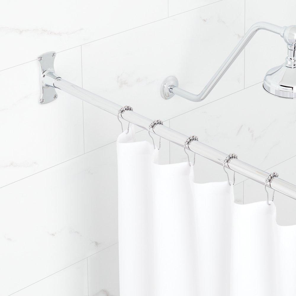 60 in. Straight Shower Rod in Chrome