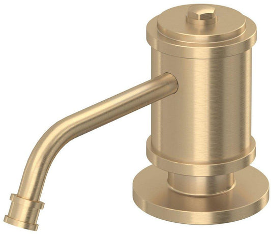 Perrin & Rowe® Armstrong™ 16 oz. Deck Mount Brass Soap & Lotion Dispenser in Satin English Gold