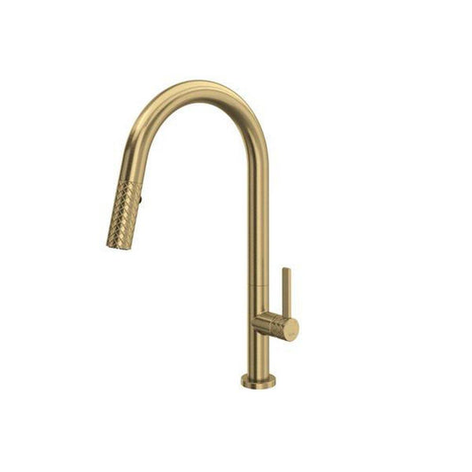 ROHL® Tenerife™ Single Handle Pull Down Kitchen Faucet in Antique Gold