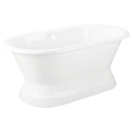 Signature Hardware Henley 60 x 30 in. Freestanding Bathtub with Offset Drain in White