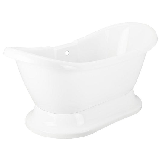 Signature Hardware Rosalind 69 x 29 in. Freestanding Bathtub with Center Drain in White