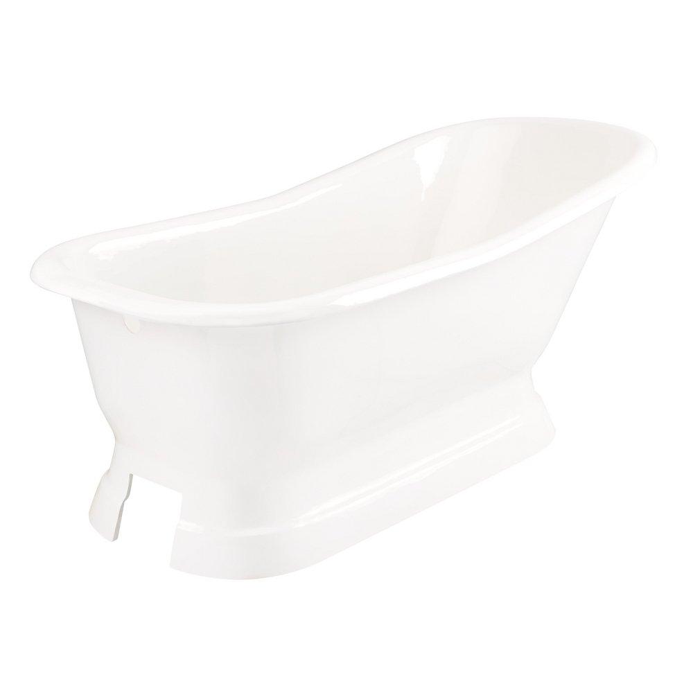 Signature Hardware Jude 66 x 30 in. Freestanding Bathtub with End Drain in White