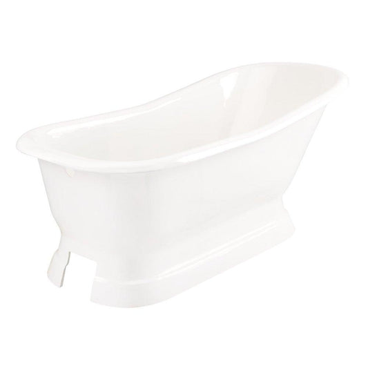 Signature Hardware Jude 66 x 30 in. Freestanding Bathtub with End Drain in White