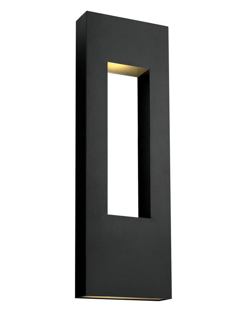 Hinkley Atlantis 6.5W 3-Light 36 in. Outdoor Wall Sconce in Satin Black