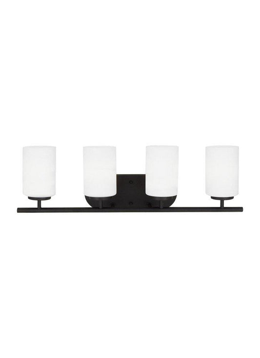 Visual Comfort & Co. Generation Lighting Oslo 100W 4-Light Medium E-26 Vanity Fixture in Midnight Black