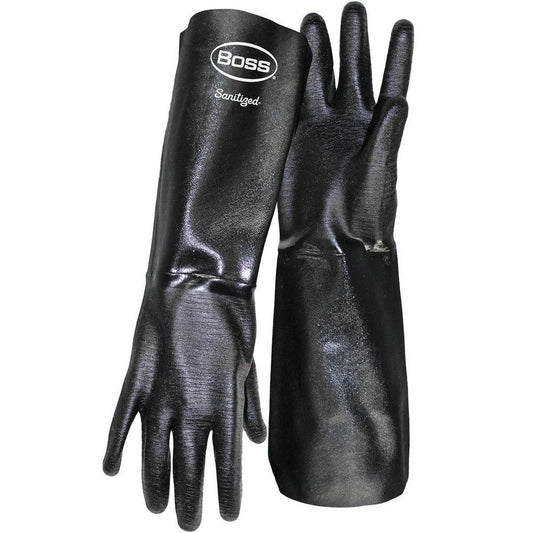 PIP® Chemguard+™ Size L Cotton and Rubber Reusable Gloves in Black