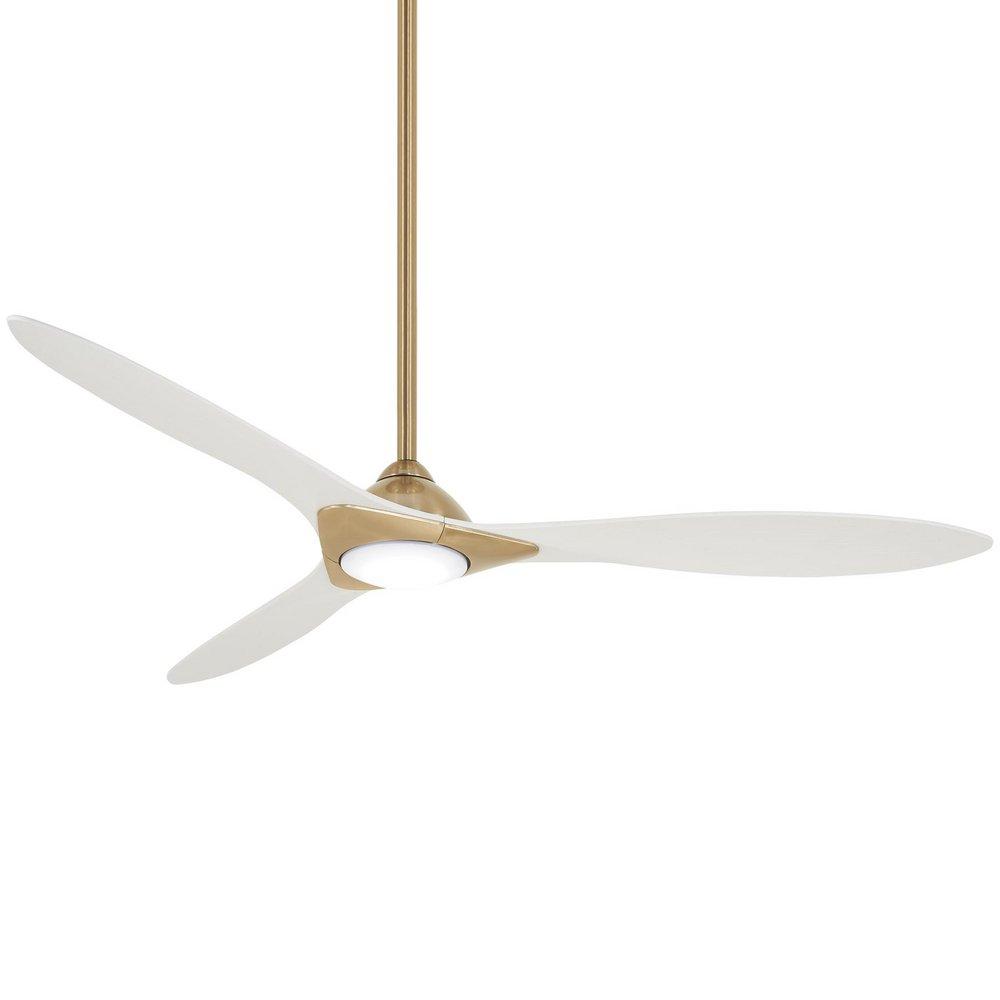 Minka Aire Sleek 60 in. 3-Blade Indoor Ceiling Fan in Soft Brass